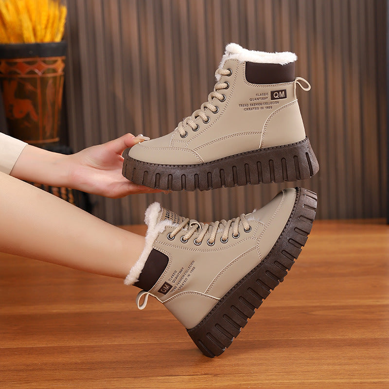 Sarah Express Fleece-Lined High-Top Platform Boots