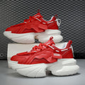 Sarah Express Men's Breathable Height-Enhancing Casual Sneakers Red