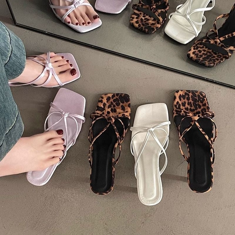 Sarah Express Studded Square-Toe Stiletto Sandals