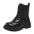 Quilted Platform Lace-up Ankle Boots – lace-up detail alternate view 10