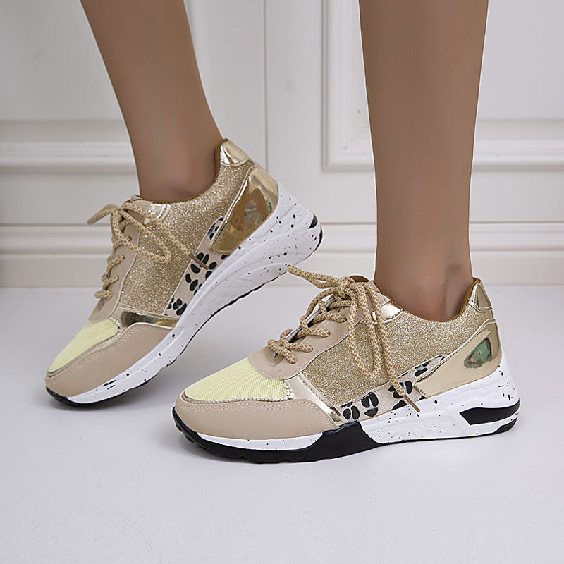 Sarah Express Women's Lace Up Wedge Sneakers