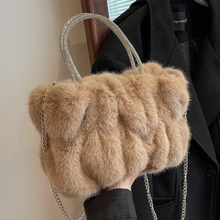 Sarah Express Cloud-Shaped Plush Mini Handbag