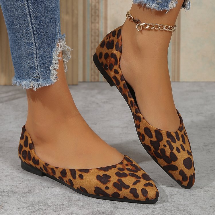 Sarah Express Women's Leopard Print Flat Shoes