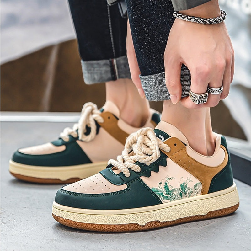 Sarah Express Men's Lightweight Lace-Up Platform Sneakers