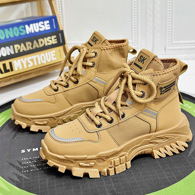Sarah Express Men's Rugged Platform Lace-Up Boots