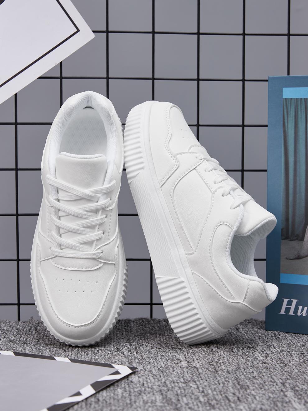 Sarah Express Solid Color Casual Low Top Sneakers
