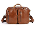 Sarah Express Multi-functional Leather Laptop Handbag Brown Oily Leather 32 Inches