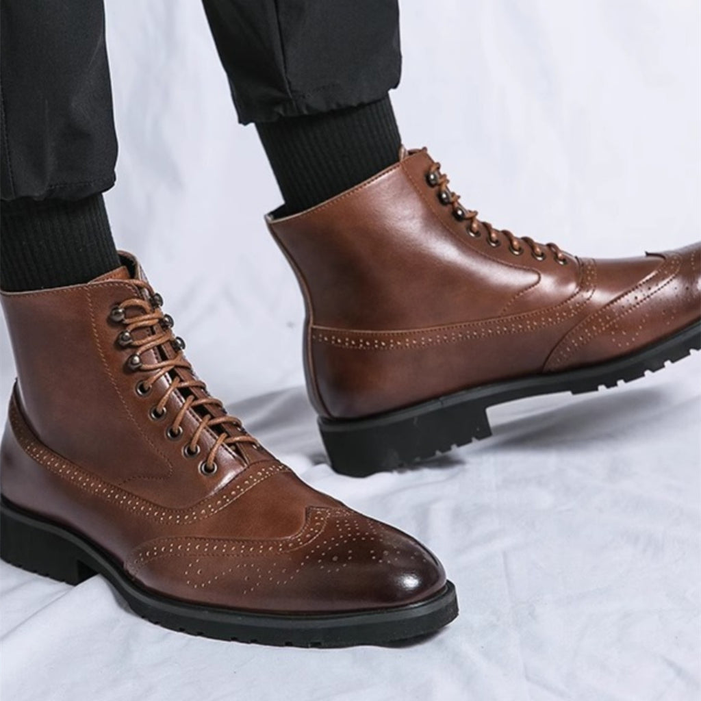 Sarah Express Men's Brogue Mid Top Work Boots