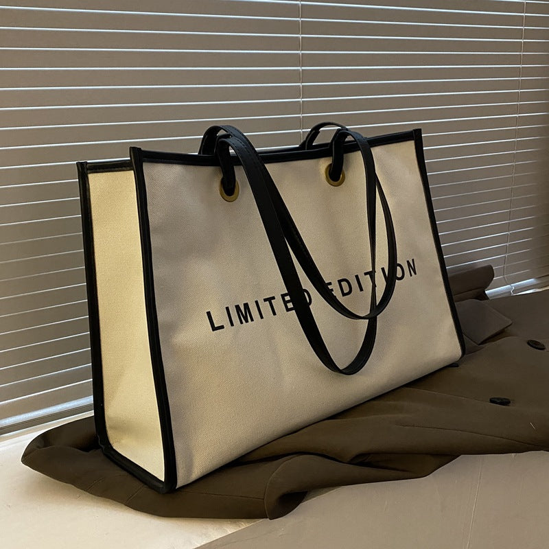 Sarah Express Large Canvas Tote Bag with Zipper