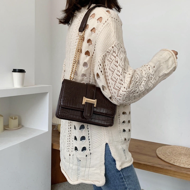 Sarah Express Textured Stone Pattern Small Square Bag