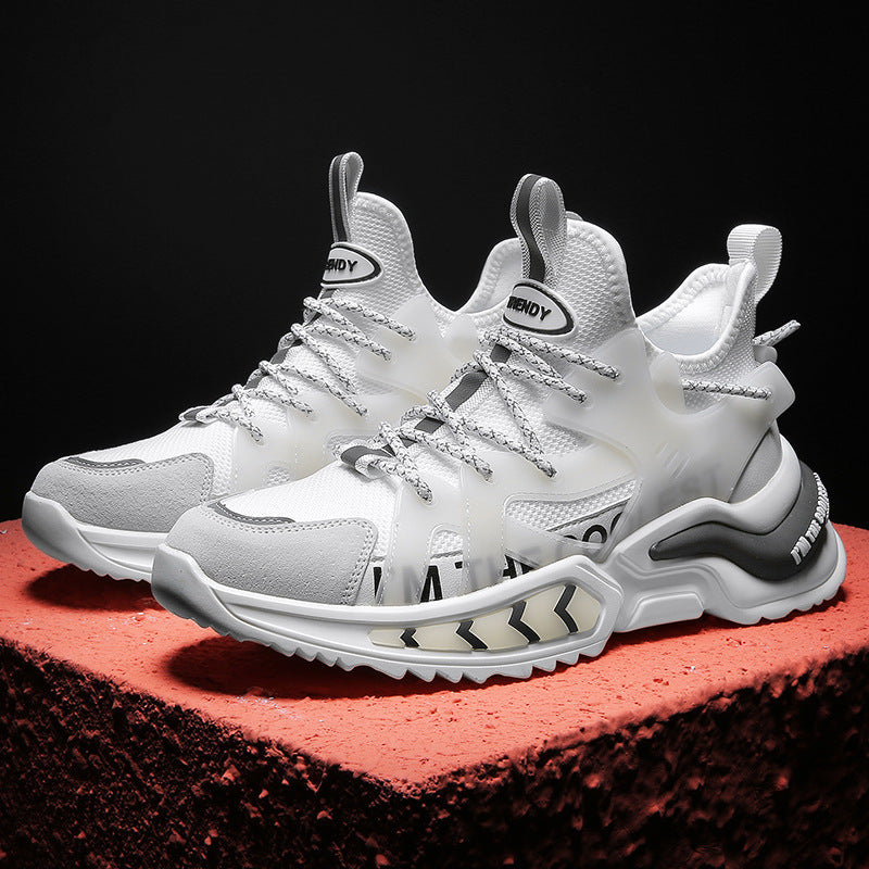 Sarah Express Men's High Top Athletic Sport Sneakers White