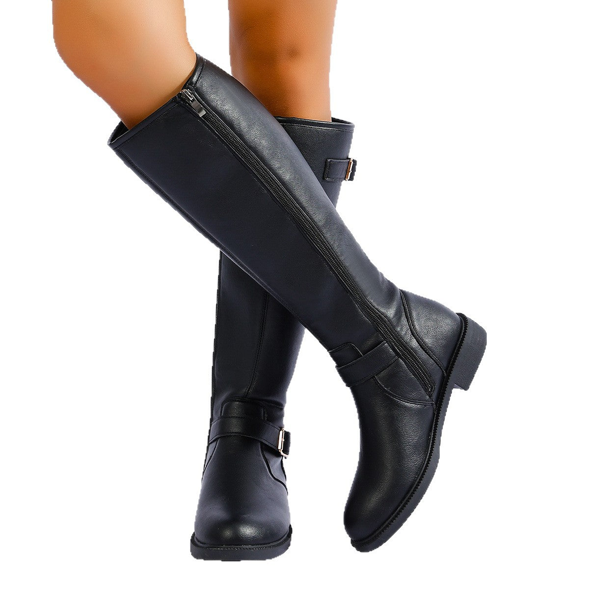 Sarah Express Women's Mid-Heel Straight-Leg Boots