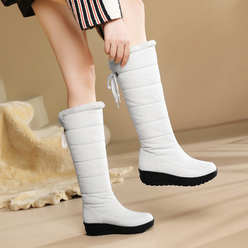 Sarah Express Women's Wedge Heel High-Top Snow Boots