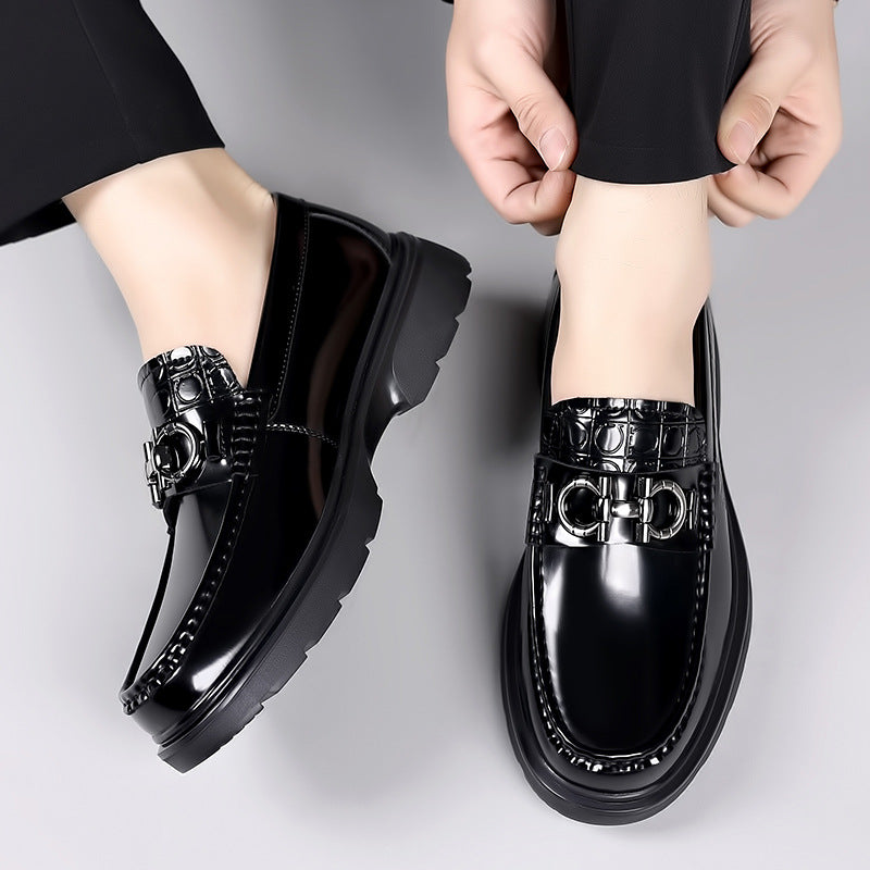 Sarah Express Men's Retro Platform Business Loafers
