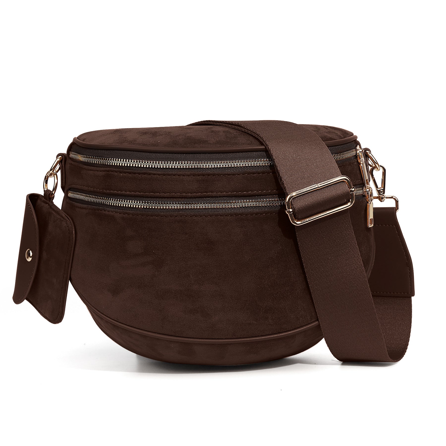 Sarah Express Round Suede Texture Crossbody Shoulder Bag