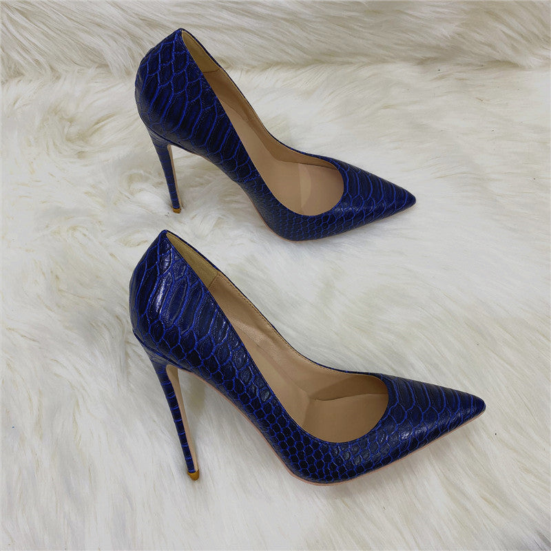 Sarah Express Pointed Toe Stiletto Heels in Blue