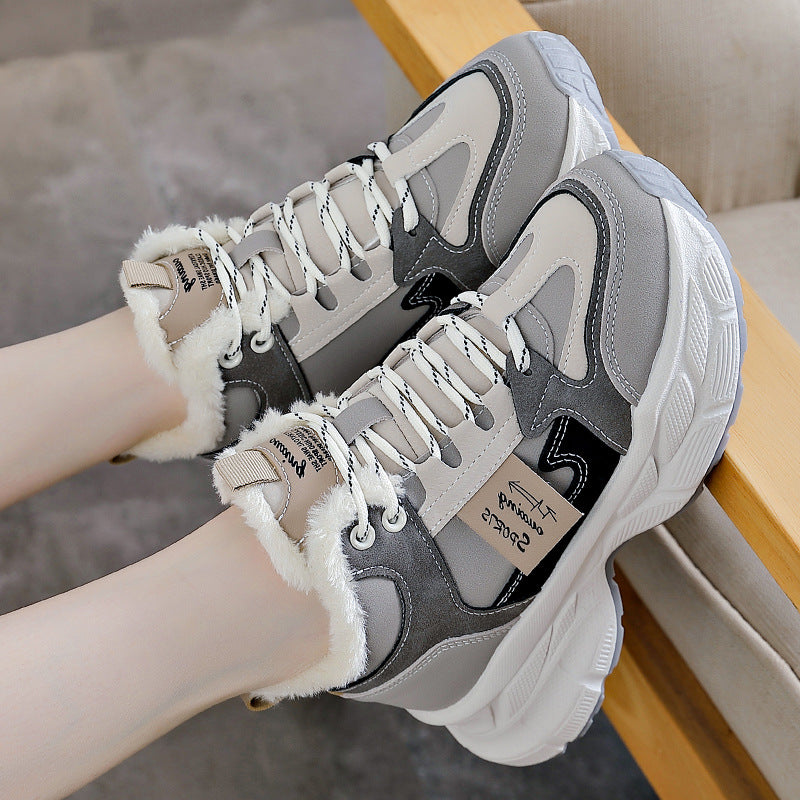 Sarah Express Women's Fleece-Lined Winter Casual Sneakers