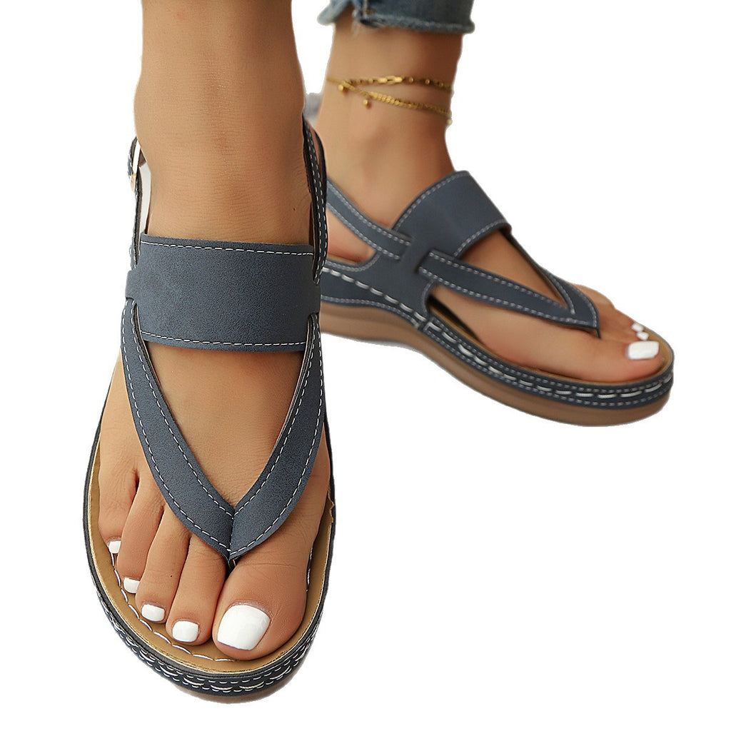 Sarah Express Women's Roman Buckle Strap Sandals