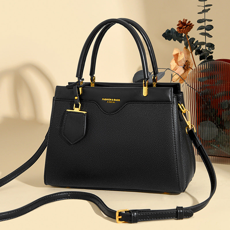 Sarah Express Elegant Patchwork PU Leather Shoulder Tote