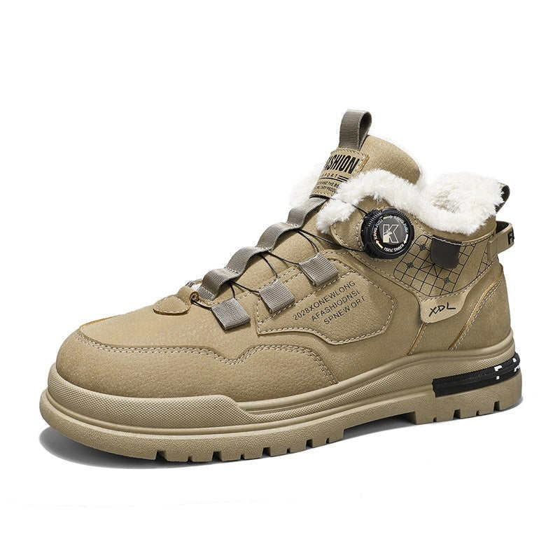 Sarah Express Casual Rotating Button Plush Winter Shoes