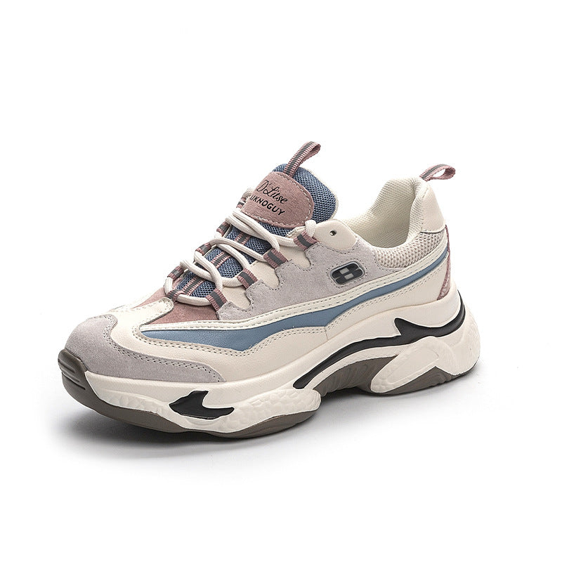 Sarah Express Retro Platform Sneakers with Breathable Finish Pink