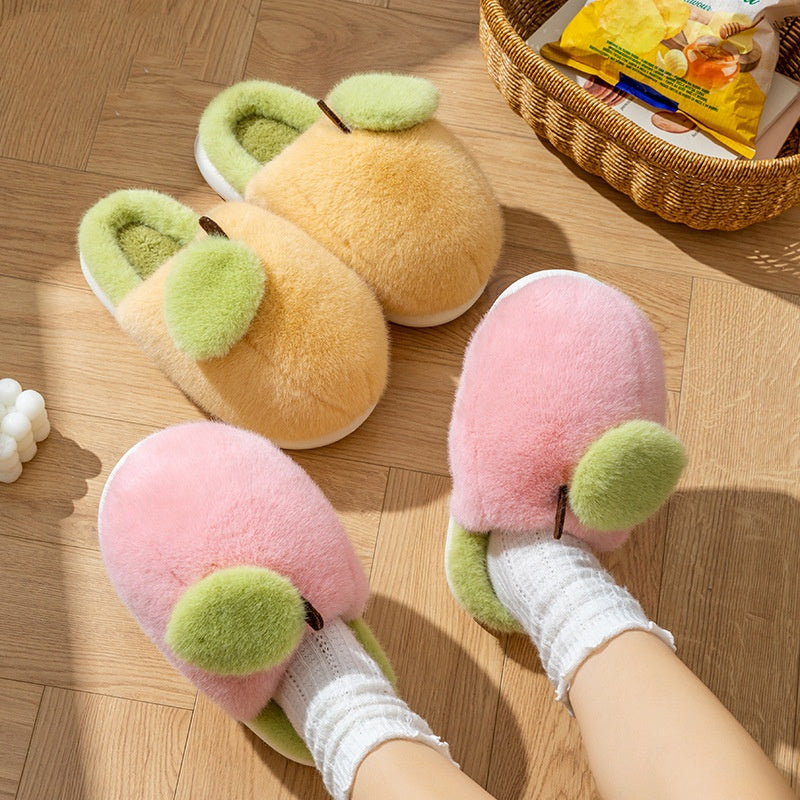 Sarah Express Plush Peach Indoor Slippers