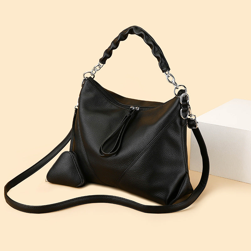 Sarah Express Genuine Leather Chain Shoulder Crossbody Bag