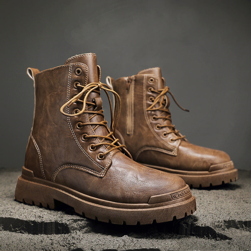 Sarah Express Men's Retro High-Top Platform Boots