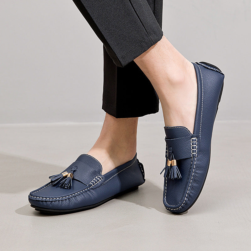Men's Slip-On Suede Leather Loafers – product detail alternate view 8