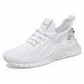 Sarah Express Lightweight Breathable Mesh Lace Up Sneakers G2806 White
