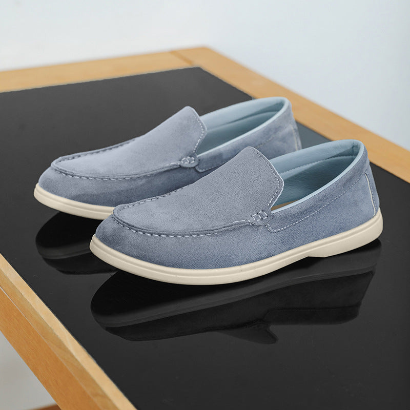 Sarah Express Men's Casual Slip-On Patchwork Loafers Picture Color