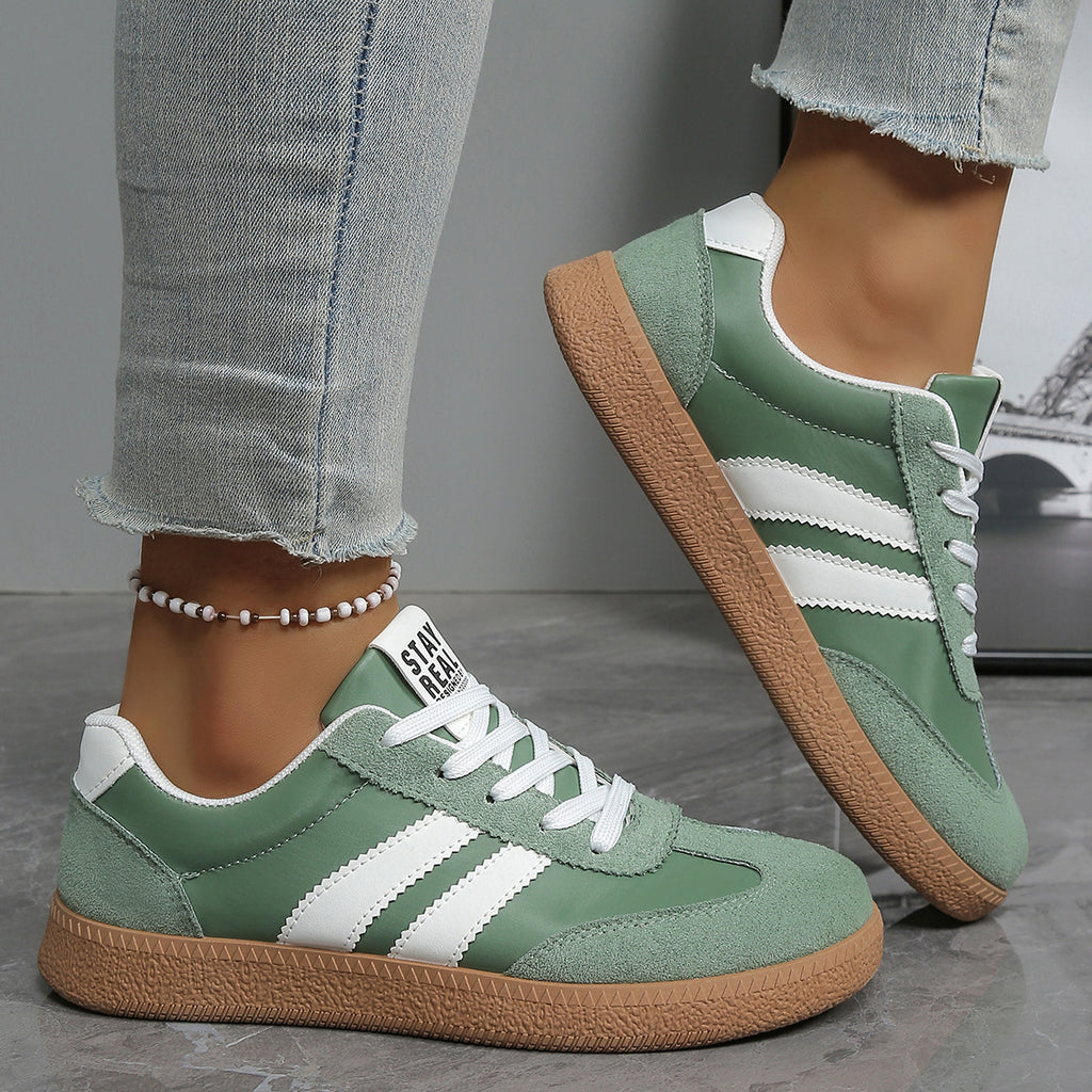 Sarah Express Women's Casual Lace-Up Athletic Sneakers Green