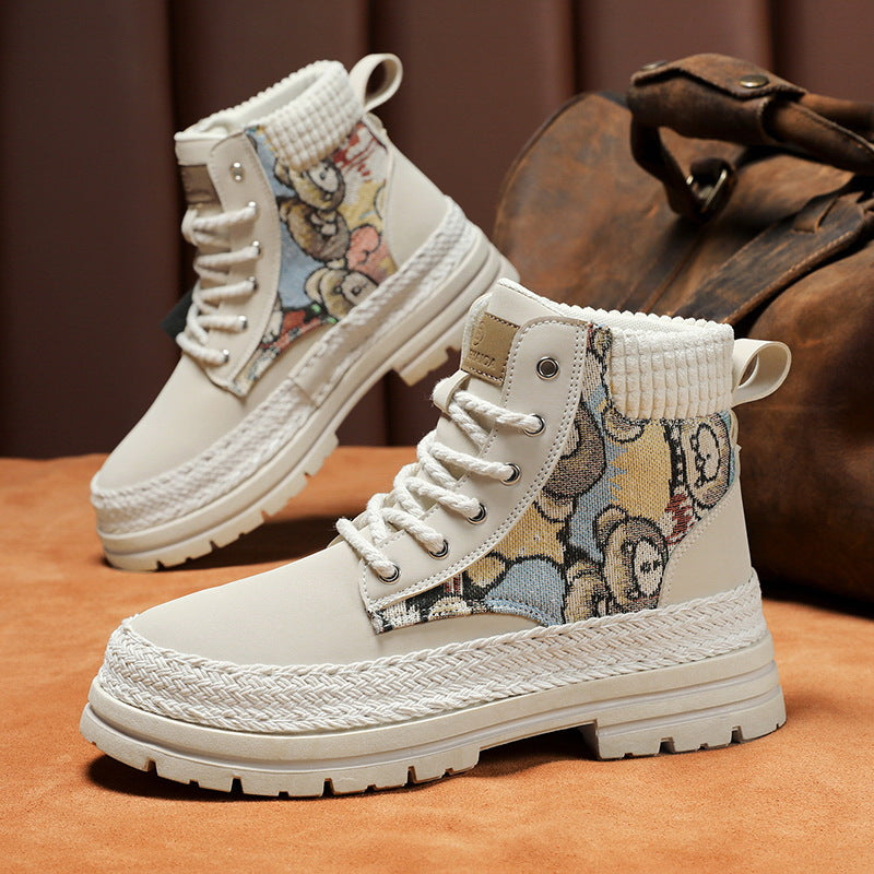 Sarah Express Men's Casual High-Top Worker Boots