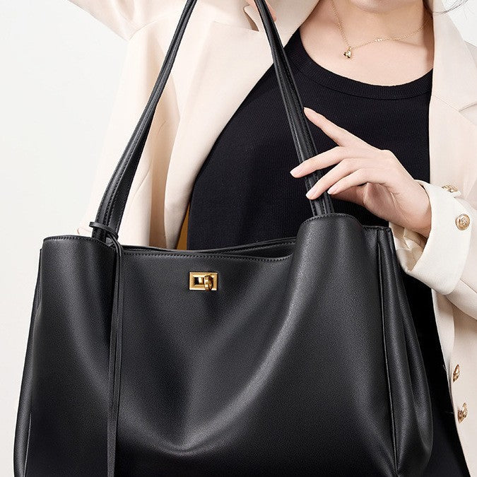 Sarah Express Structured Leather Crossbody Bag with Buckle