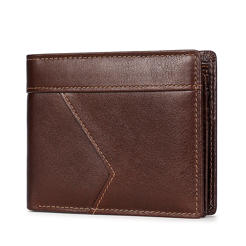 Sarah Express Men's Leather Trifold Business Wallet