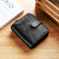 Sarah Express Men's First Layer Leather Short Wallet Black