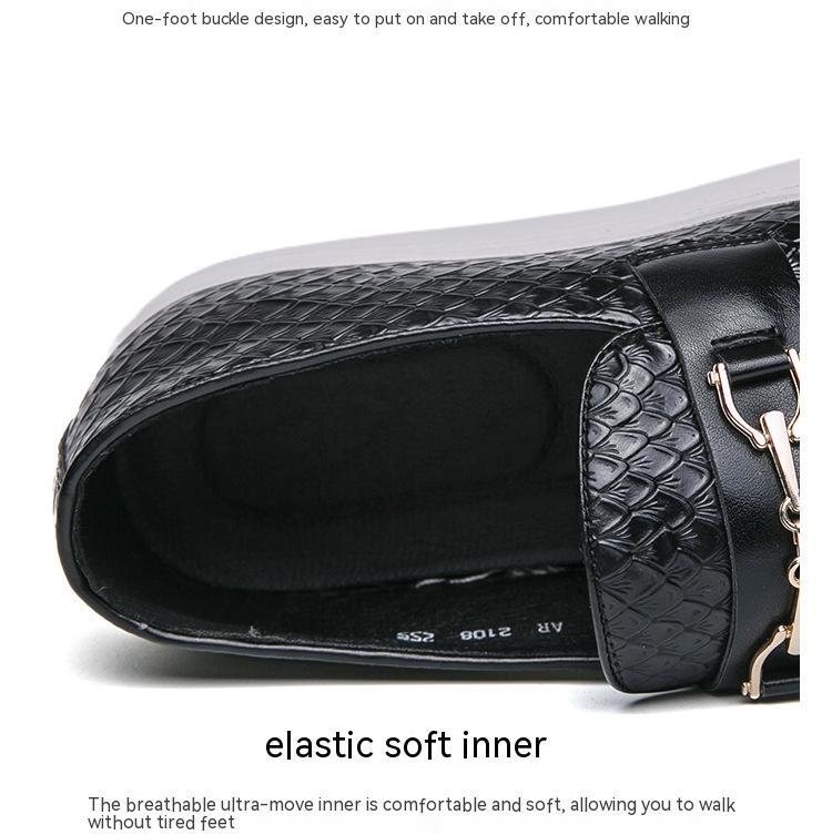 Sarah Express Textured Leather Bit Loafers for Men