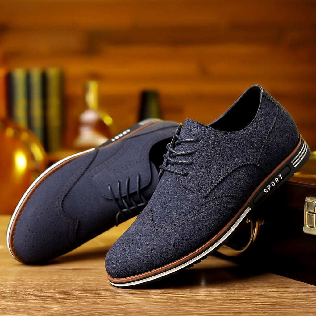 Sarah Express Men's Casual Suede Low-Top Shoes