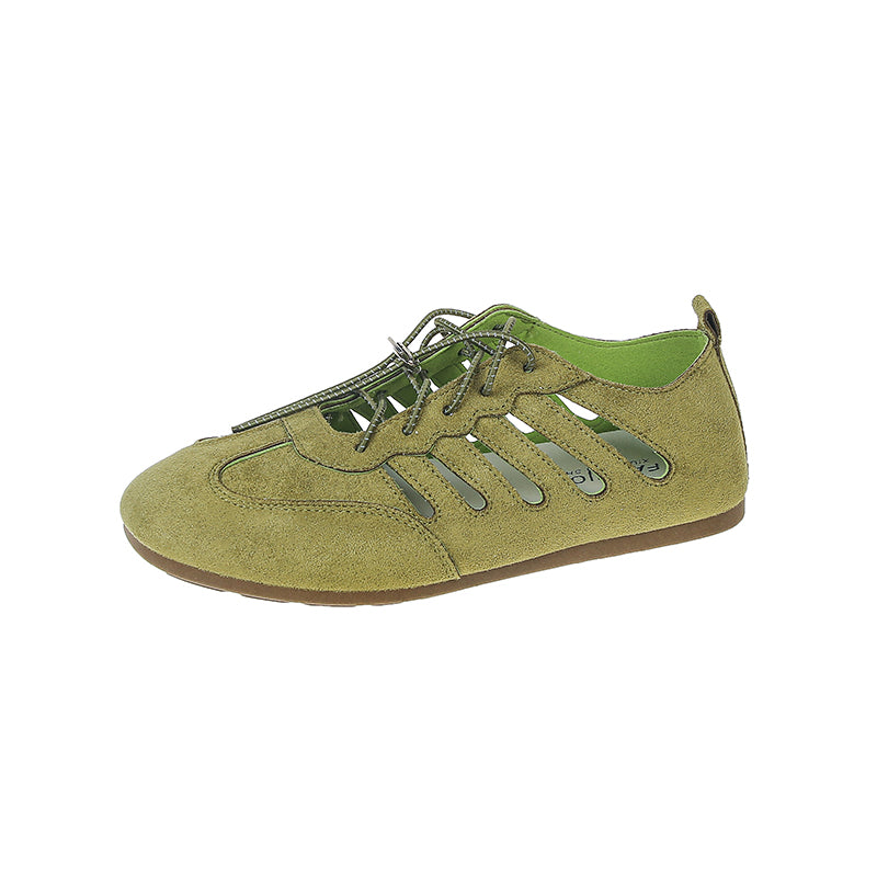 Sarah Express Breathable Hollow Lace-Up Platform Flats