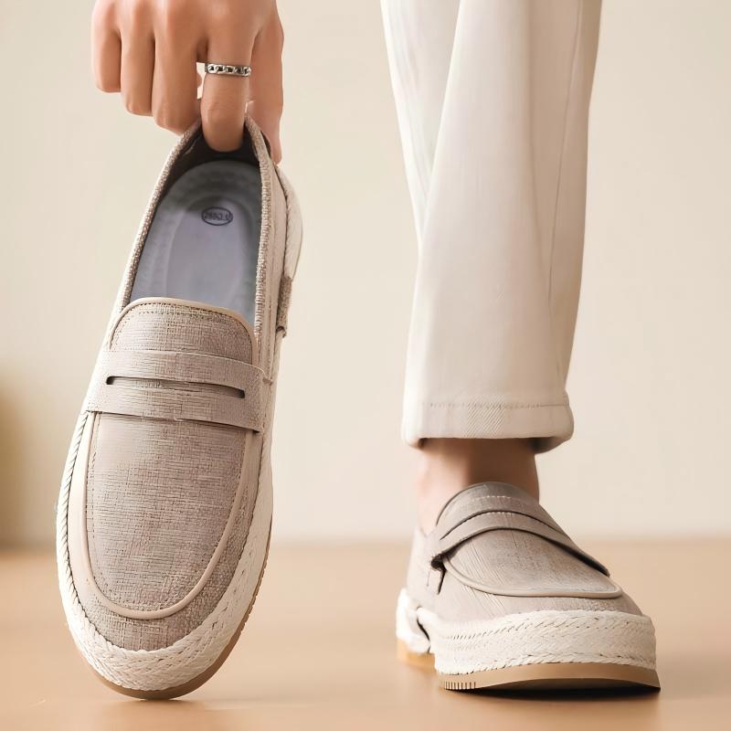 2026 British Retro Round Toe Casual Suede Loafers Slip-on Fisherman Skate Shoes – product detail alternate view
