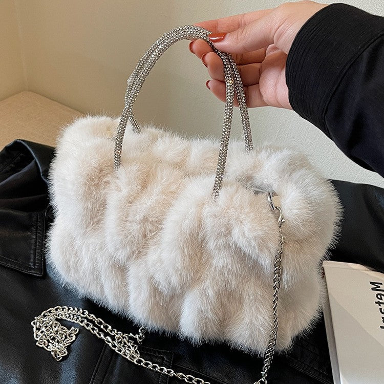 Sarah Express Cloud-Shaped Plush Mini Handbag