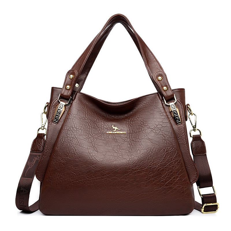 Sarah Express Elegant High-Capacity PU Leather Tote Bag