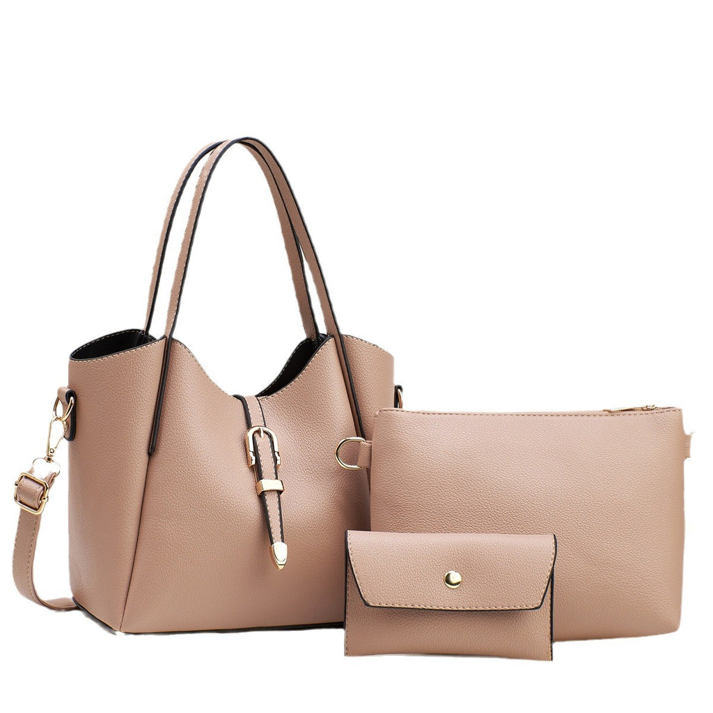 Sarah Express Three-Piece Embossed Crocodile Pattern Tote Set