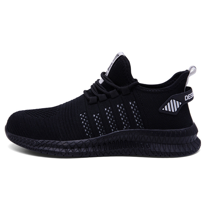 Sarah Express Breathable Steel Toe Safety Sneakers Black white