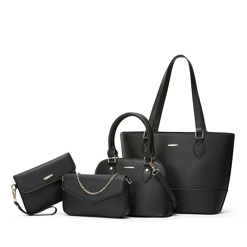 Sarah Express Structured PU Leather Tote Bag Set