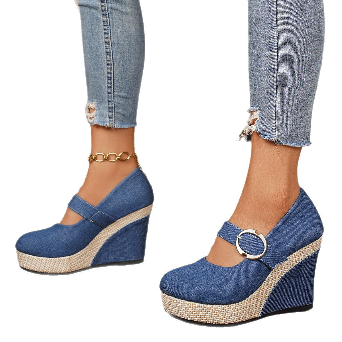 Womens Large-size Platform Wedge Thick-soled Pumps – product detail alternate view 4