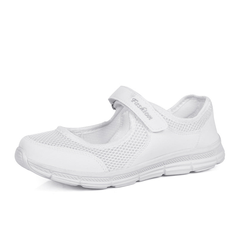 Sarah Express Air-Cushioned Mesh Slip-On Sneakers 766 White