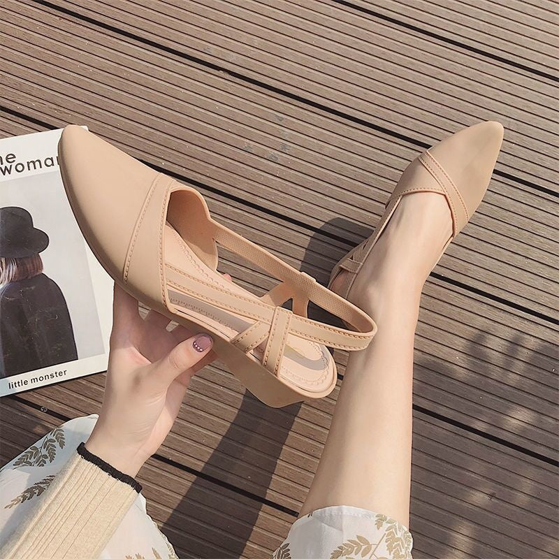 Sarah Express Pointed Toe Wedge Platform Sandals