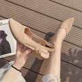 Sarah Express Pointed Toe Wedge Platform Sandals Apricot