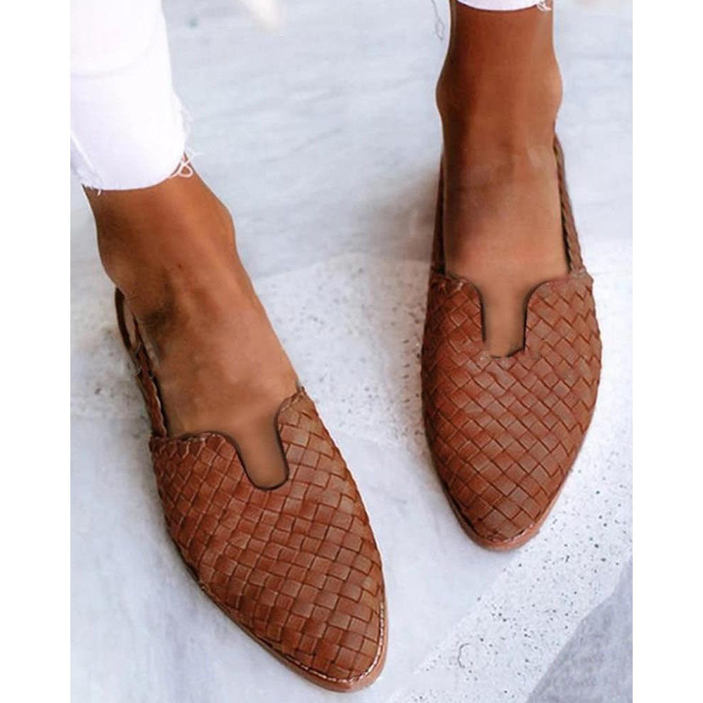 Sarah Express Pointed Toe Knit Slip-On Sandals